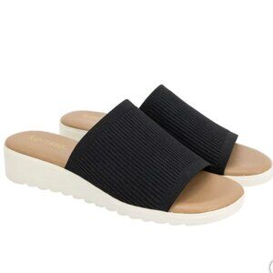 Kensie Women's Black Knit Sandal NWT